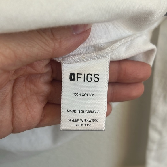 MWOT FIGS White Super Soft Cotton Long Sleeves Awesome Humans Tee - Picture 11 of 11